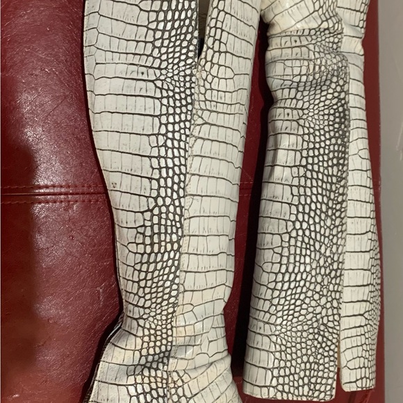 Freebird by Steven Jasper Tall Boots in White Croco Size 9 - Picture 2 of 10